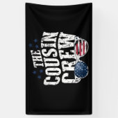 Cousin Crew 4th of July Patriotic American Family Spandoek (Verticaal)