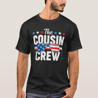 Cousin Crew 4th of July Patriotic American Family  T-shirt