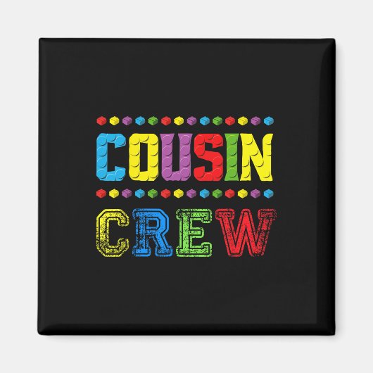 Cousin Crew Bouwstenen Master Builder Baksteen T Magneet (Voorkant)