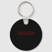 Cousin Crew Buffalo Plaid Pattern Christmas T Shir Sleutelhanger (Voorkant)