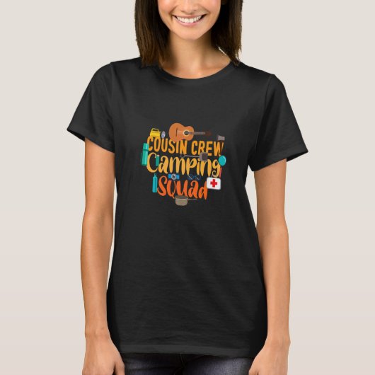 Cousin Crew Camping Squad  Camping Costume Outfit  T-shirt (Voorkant)