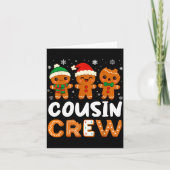 Cousin Crew Christmas 2025 Cookie Kids Boy Girl Fa Kaart (Voorkant)
