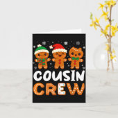 Cousin Crew Christmas 2025 Cookie Kids Boy Girl Fa Kaart (Gele Bloem)