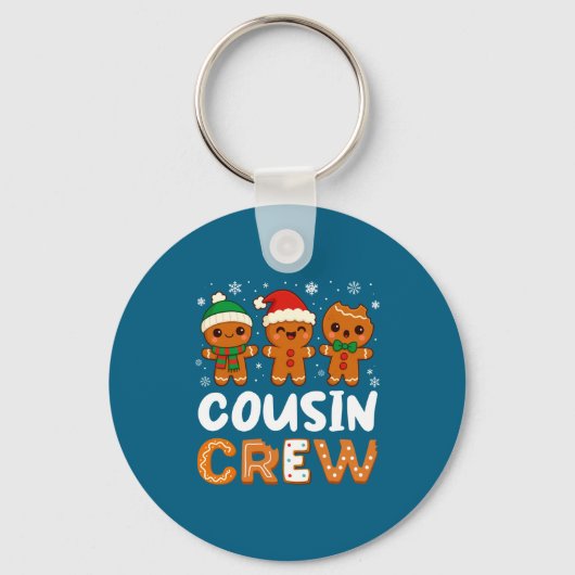 Cousin Crew Christmas 2025 Cookie Kids Boy Girl Fa Sleutelhanger (Voorkant)