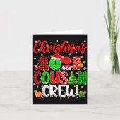 Cousin Crew Christmas 2025 Pjs Pajamas Xmas Family Kaart (Voorkant)