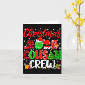 Cousin Crew Christmas 2025 Pjs Pajamas Xmas Family Kaart (Gele Bloem)