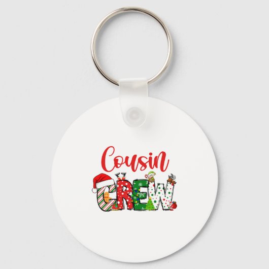 Cousin Crew Christmas Family Pajama Front And Back Sleutelhanger (Voorkant)