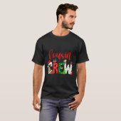 Cousin Crew Christmas Family Pajama Front And Back T-shirt (Voorkant volledig)