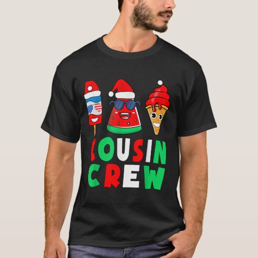 Cousin Crew Christmas In July Squad Pajamas Matchi T-shirt (Voorkant)
