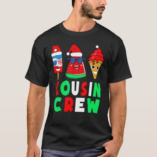 Cousin Crew Christmas In July Squad Pajamas Matchi T-shirt (Voorkant)