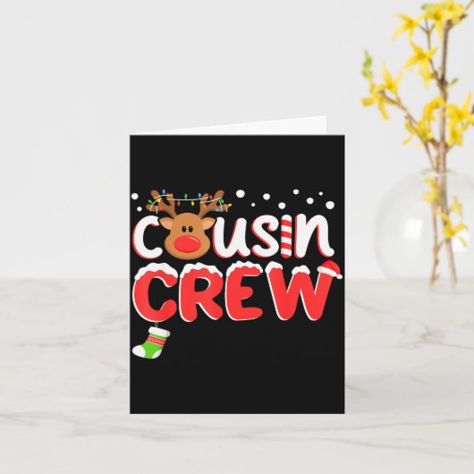 Cousin Crew Christmas Kids Cousins Christmas Match Kaart (Gele Bloem)