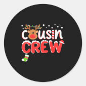 Cousin Crew Christmas Kids Cousins Christmas Match Ronde Sticker (Voorkant)