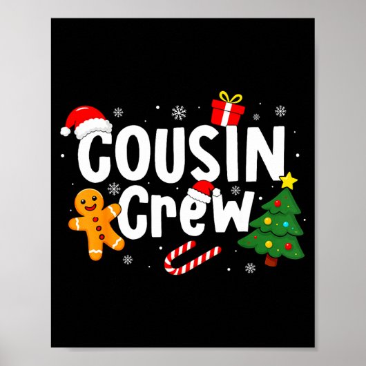 Cousin Crew Christmas Pajamas For Men Kids Women G Poster (Voorkant)