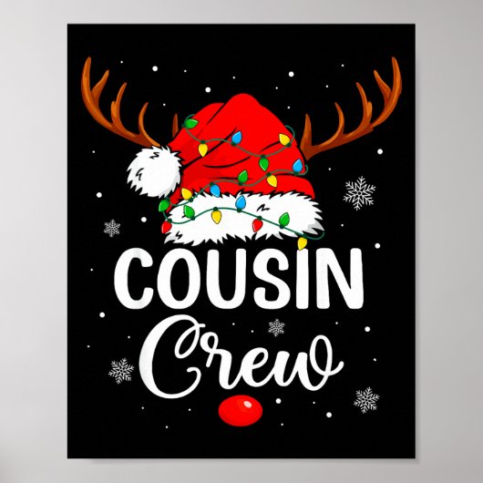 Cousin Crew Christmas Pajamas For Men Kids Women G Poster (Voorkant)