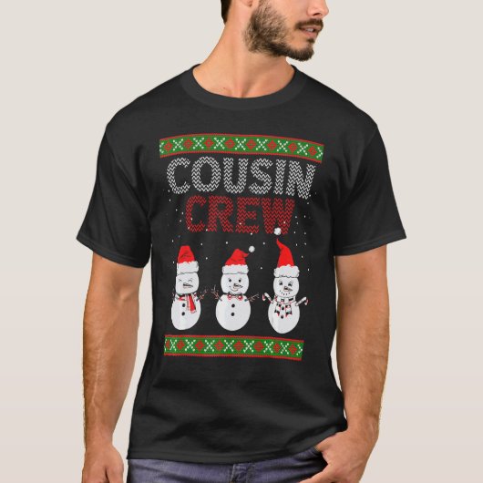Cousin Crew Christmas Pajamas Gnome Tree Merry Xma T-shirt (Voorkant)