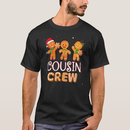 Cousin Crew Christmas PJs  Gingerbread Man 1 T-shirt (Voorkant)