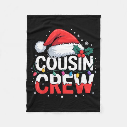 Cousin Crew Christmas Reindeer Antlers Hat Lights  Fleece Deken (Voorkant)
