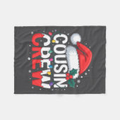 Cousin Crew Christmas Reindeer Antlers Hat Lights  Fleece Deken (Voorkant (Horizontaal))