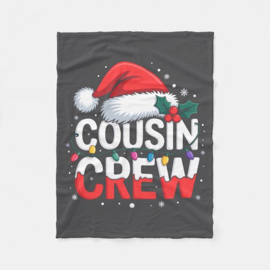 Cousin Crew Christmas Reindeer Antlers Hat Lights  Fleece Deken (Voorkant)
