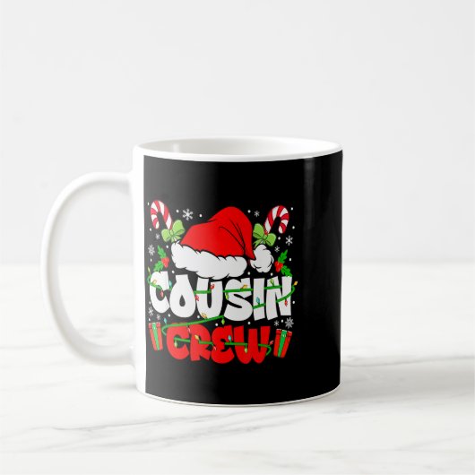 Cousin Crew Christmas Santa Hat Lights Xmas Men Bo Koffiemok (Links)