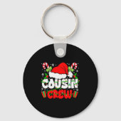 Cousin Crew Christmas Santa Hat Lights Xmas Men Bo Sleutelhanger (Voorkant)