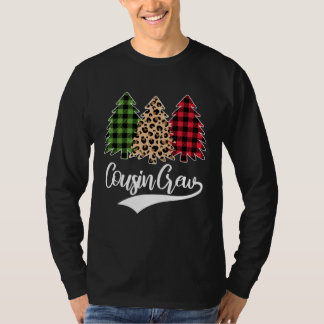 cousin crew Christmas Tree red plaid Christmas T-shirt