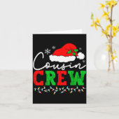 Cousin Crew Christmas Xmas Lights Family Matching  Kaart (Gele Bloem)