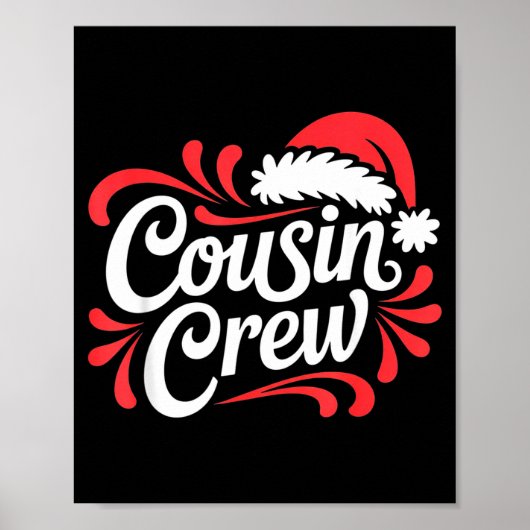 Cousin Crew Christmas Xmas Lights Family Matching  Poster (Voorkant)