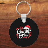Cousin Crew Christmas Xmas Lights Family Matching Sleutelhanger (Voorkant)