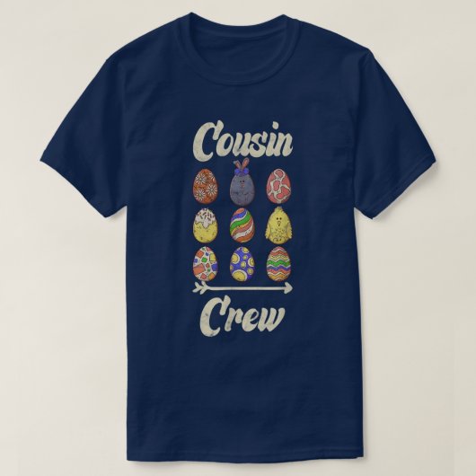 Cousin Crew Cute Bunny Rabbit Egg Matching Easter  T-shirt (Design voorkant)