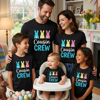 Cousin Crew Easter Bunny Dad Family Matching Tee T-shirt