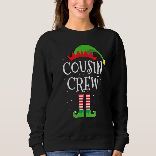 Cousin Crew Elf Cute Xmas Pajama Matching Party Ch Trui (Voorkant)