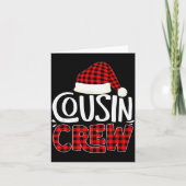 Cousin Crew Family Group Matching Christmas Pajama Kaart (Voorkant)