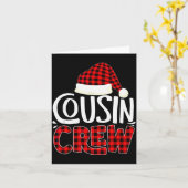 Cousin Crew Family Group Matching Christmas Pajama Kaart (Gele Bloem)