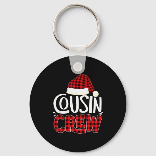 Cousin Crew Family Group Matching Christmas Pajama Sleutelhanger (Voorkant)