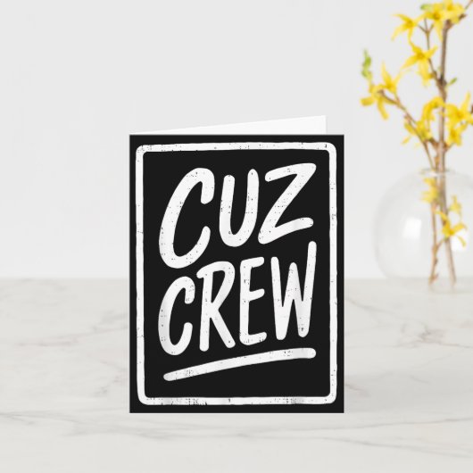 Cousin Crew Family Matching Funny Cousin Squad Tee Kaart (Gele Bloem)