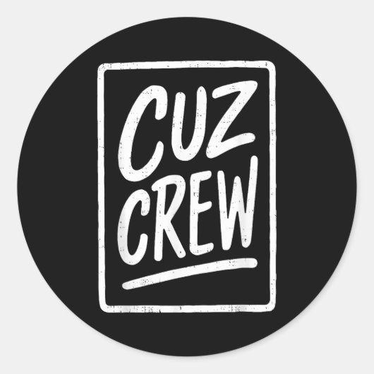 Cousin Crew Family Matching Funny Cousin Squad Tee Ronde Sticker (Voorkant)