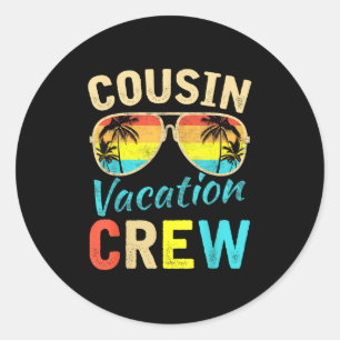 Cousin Crew Family Vacation Summer Vacation Ronde Sticker