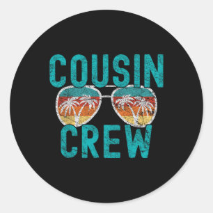 Cousin Crew Family Vacation Summer Vacation Ronde Sticker