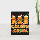 Cousin Crew Gingerbread Pjs Pajamas Christmas Xmas Kaart (Voorkant)
