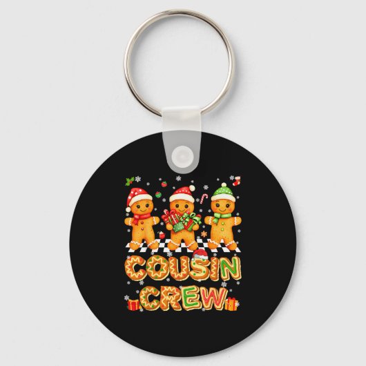 Cousin Crew Gingerbread Pjs Pajamas Christmas Xmas Sleutelhanger (Voorkant)