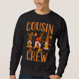 COUSIN CREW Gnomes Thanksgiving Pumkin Autumn Fall Trui