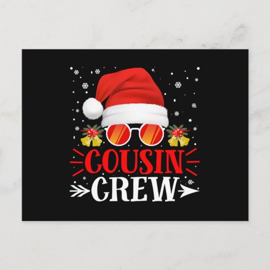 Cousin Crew Kerstman Kerstmis.png Uitnodiging Briefkaart (Voorkant)