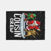 Cousin Crew Santa Elf Dabbing Matching Family Chri Fleece Deken (Voorkant (Horizontaal))