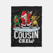Cousin Crew Santa Elf Dabbing Matching Family Chri Fleece Deken (Voorkant)