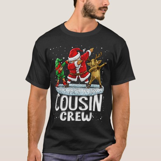 Cousin Crew Santa Elf Dabbing Matching Family Chri T-shirt (Voorkant)