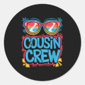 Cousin Crew Shirt Adults Kids Matching Cousin Givi Ronde Sticker (Voorkant)