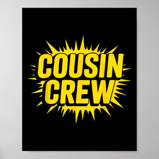 Cousin Crew Shirt Volwassenen Kinder Matching Cous Poster (Voorkant)