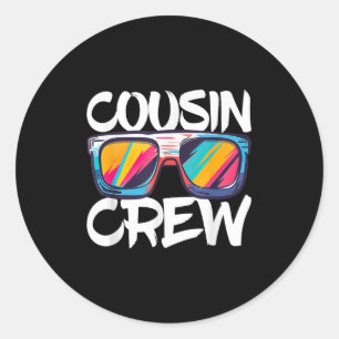 Cousin Crew Shirt Volwassenen Kinder Matching Cous Ronde Sticker
