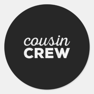 Cousin Crew Shirt Volwassenen Kinder Matching Cous Ronde Sticker